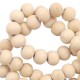 Wood beads round 6mm Natural